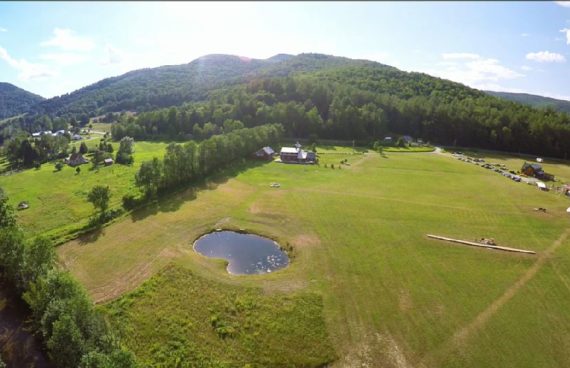 River and private pond